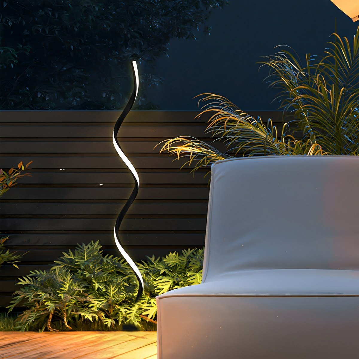 Solar Waterproof Minimalist Spiral Outdoor LED Landscape Lawn Lights - Flare Shack