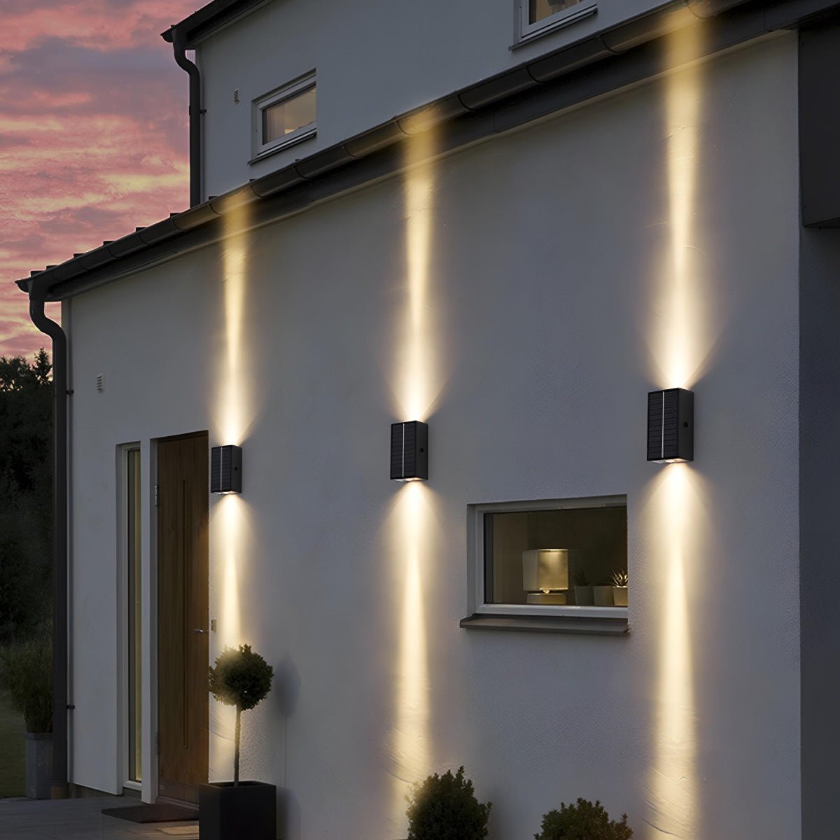 Waterproof Modern Black Up&Down LED Outdoor Wall Washer Spot Lights - Flare Shack