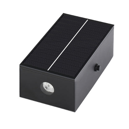 Solar Waterproof Modern Black Up&Down LED Outdoor Wall Washer Spot Lights