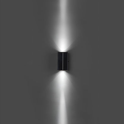 Solar Waterproof Modern Black Up&Down LED Outdoor Wall Washer Spot Lights - Flare Shack