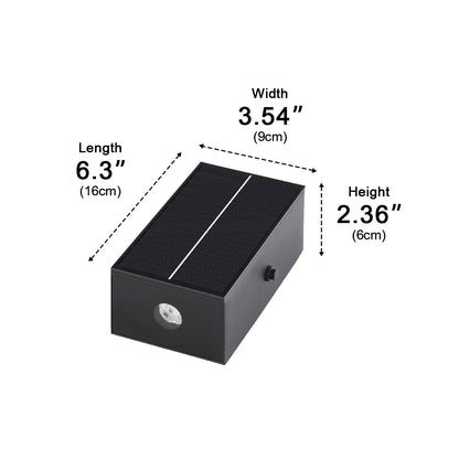 Solar Waterproof Modern Black Up&Down LED Outdoor Wall Washer Spot Lights
