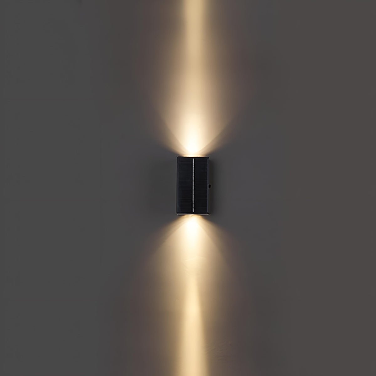 Solar Waterproof Modern Black Up&Down LED Outdoor Wall Washer Spot Lights