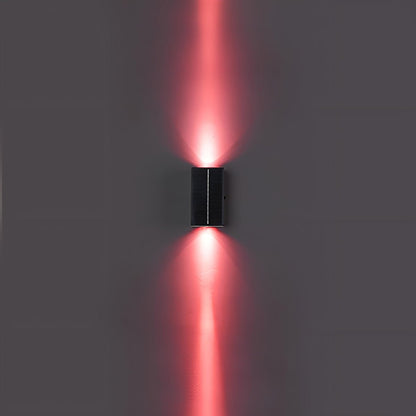 Solar Waterproof Modern Black Up&Down LED Outdoor Wall Washer Spot Lights - Flare Shack