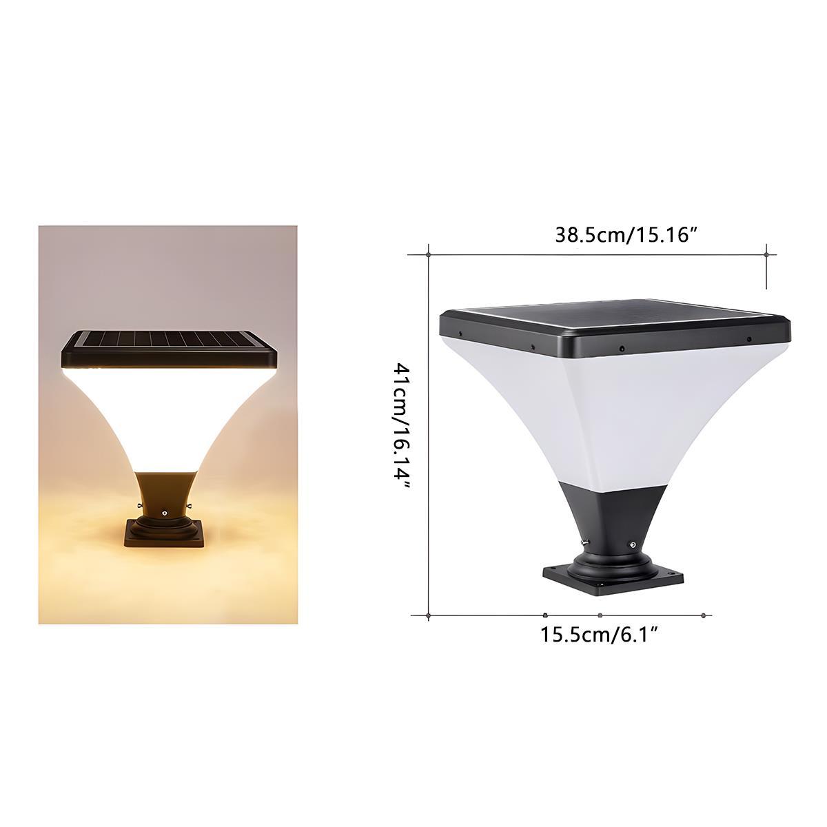 Solar Waterproof Modern Conical LED Outdoor Post Lights - Flare Shack