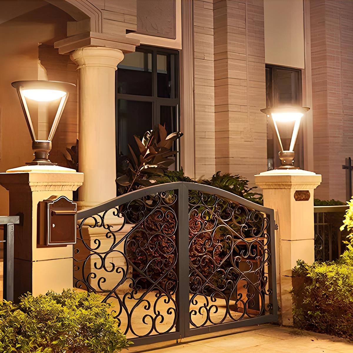 Waterproof Modern Conical LED Outdoor Post Lights