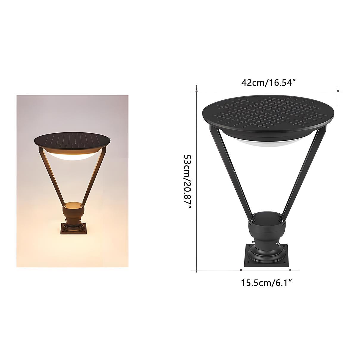 Waterproof Modern Conical LED Outdoor Post Lights