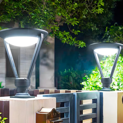 Solar Waterproof Modern Conical LED Outdoor Post Lights - Flare Shack