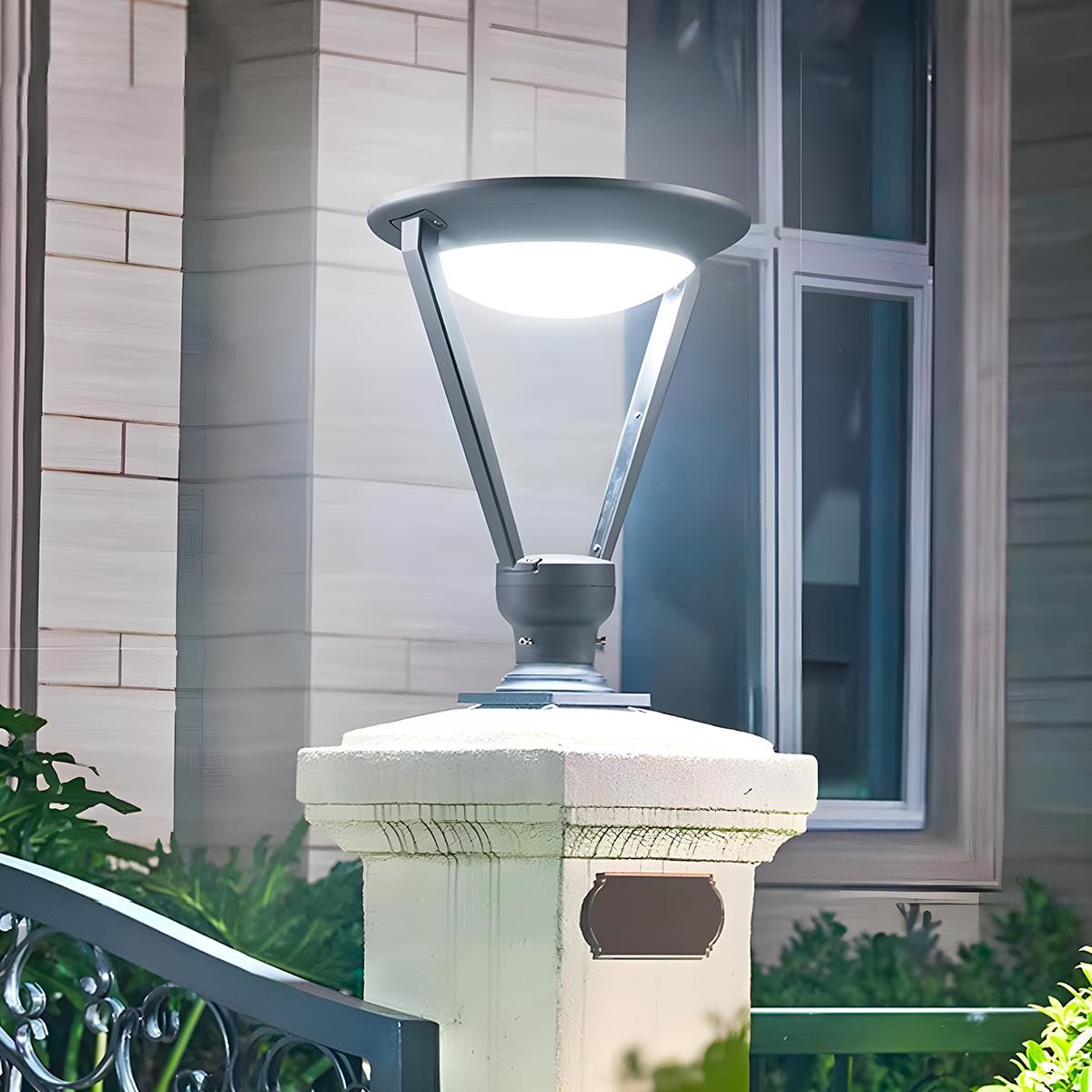Solar Waterproof Modern Conical LED Outdoor Post Lights - Flare Shack
