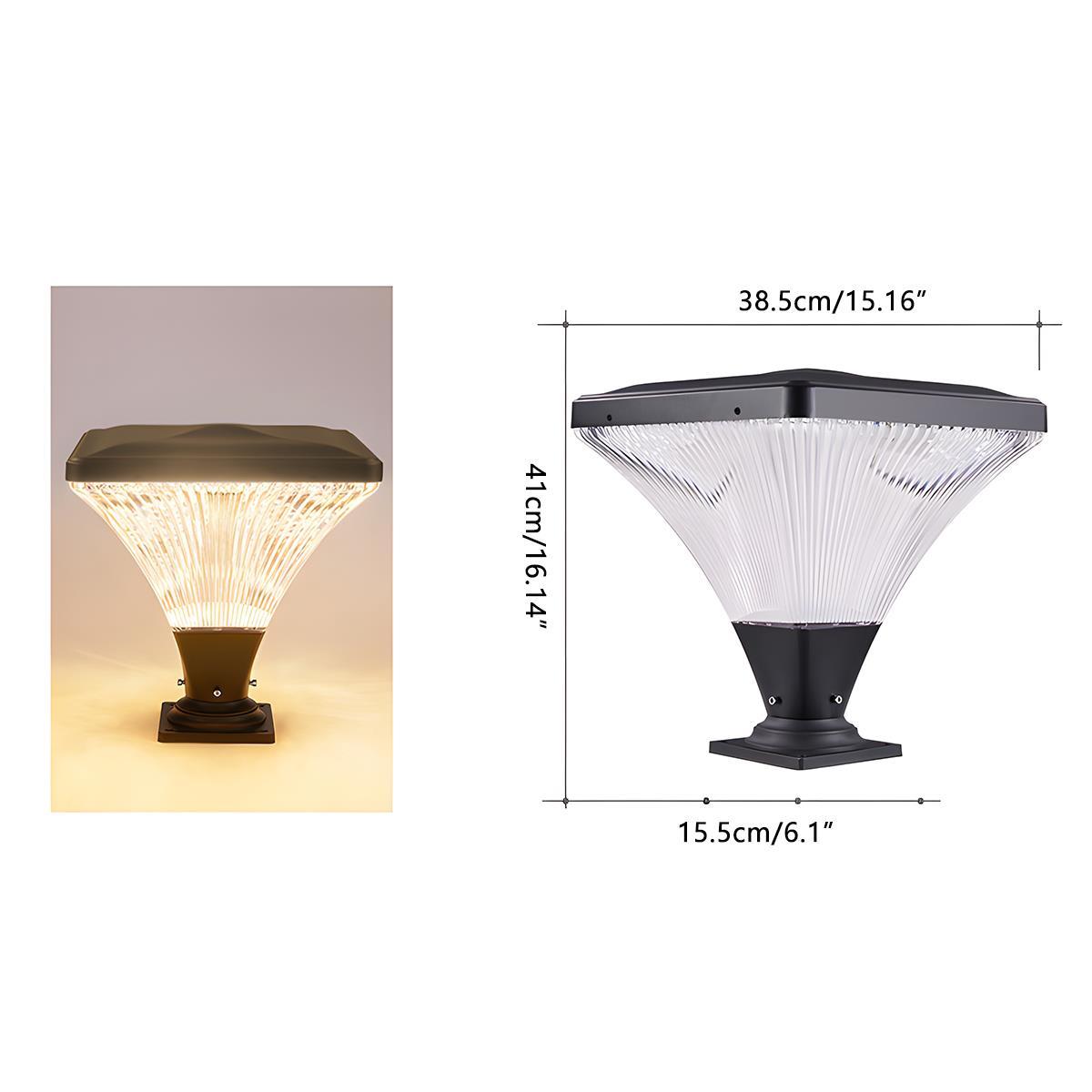 Solar Waterproof Modern Conical LED Outdoor Post Lights - Flare Shack