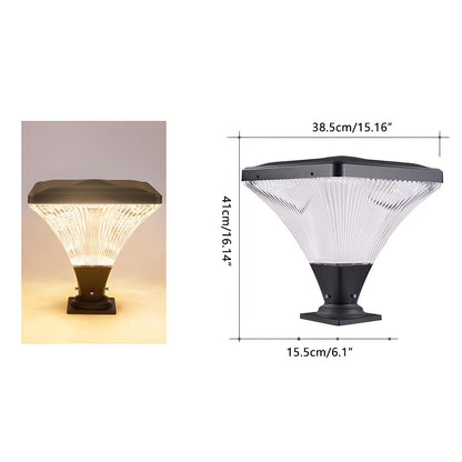 Solar Waterproof Modern Conical LED Outdoor Post Lights - Flare Shack