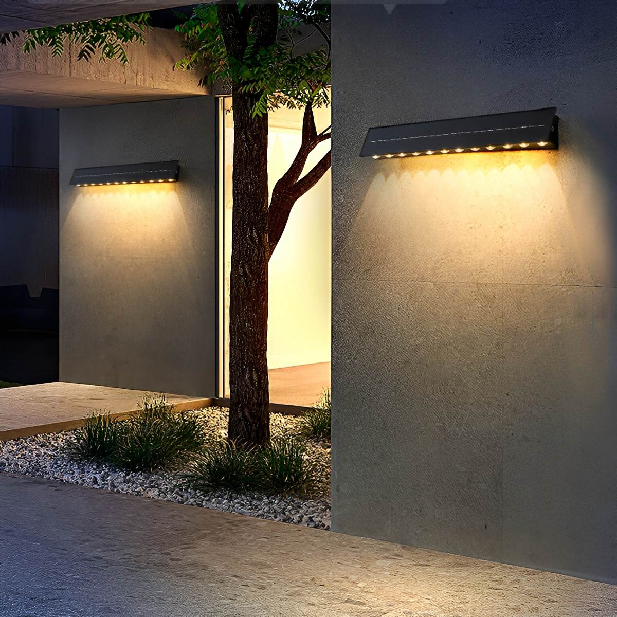 Solar Waterproof Modern Down LED Outdoor Wall Washer Light - Flare Shack