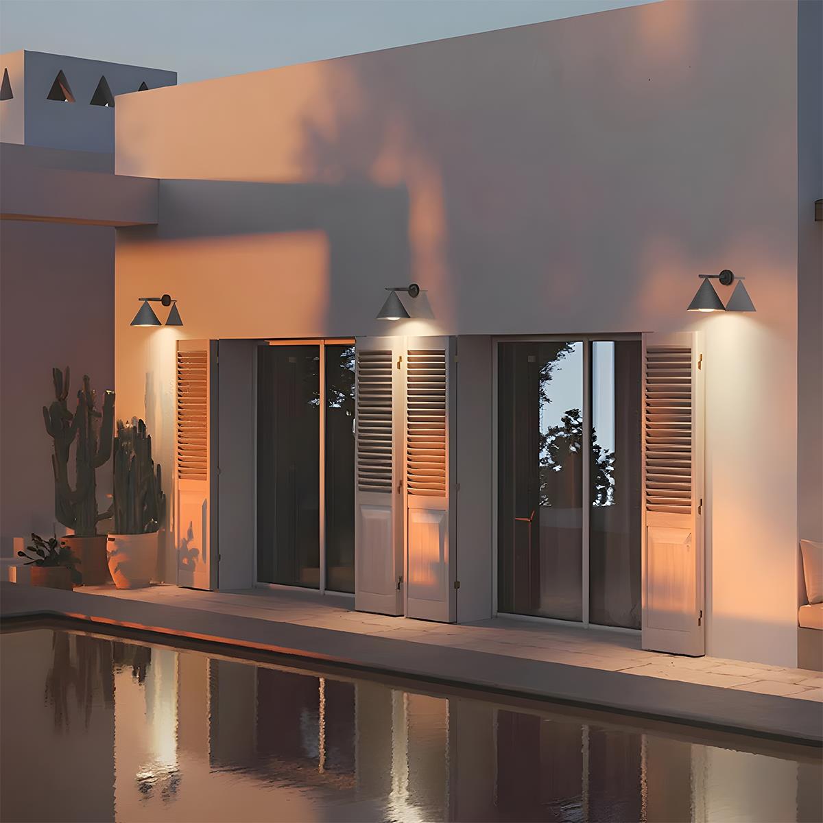 Solar Waterproof Modern Minimalist Bell LED Outdoor Wall Sconces