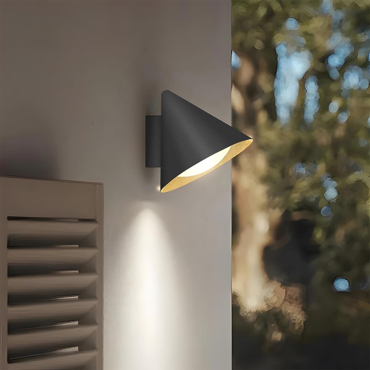 Solar Waterproof Modern Minimalist Bell LED Outdoor Wall Sconces - Flare Shack