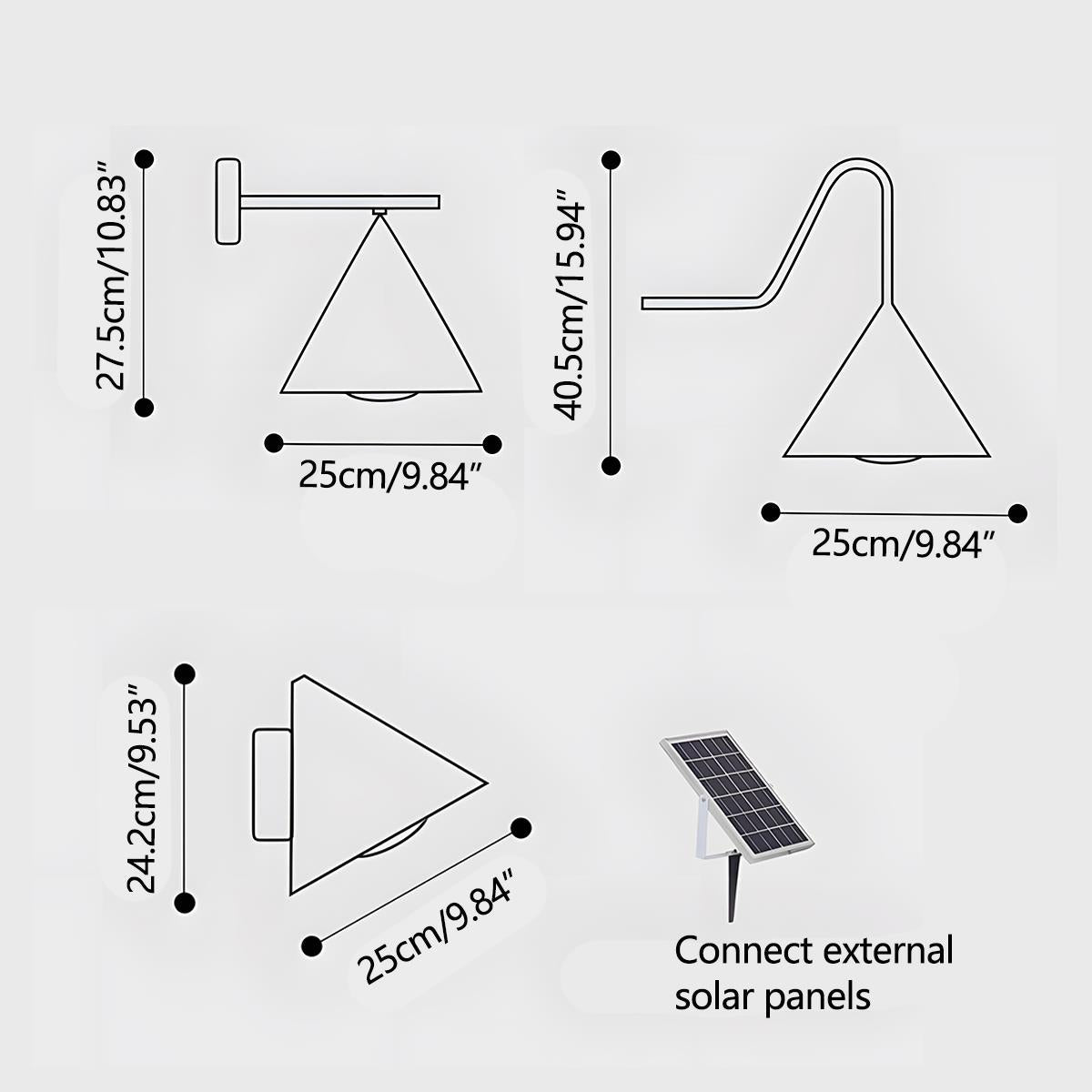 Solar Waterproof Modern Minimalist Bell LED Outdoor Wall Sconces