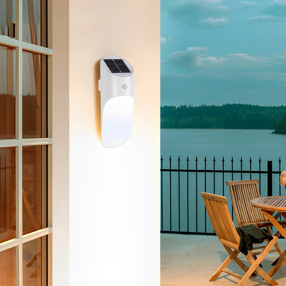 Solar Waterproof Modern Sensor Mode Outdoor Porch LED Wall Lights