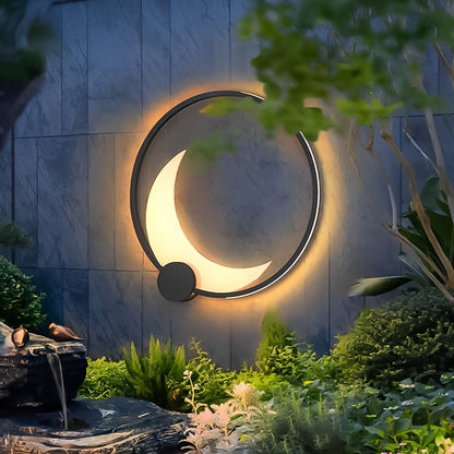 Solar Waterproof Moon LED Round Outdoor Wall Sconces - Flare Shack