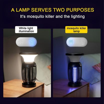 Solar Waterproof Outdoor Mosquito Bug Zapper Killer LED Hanging Lantern Lights