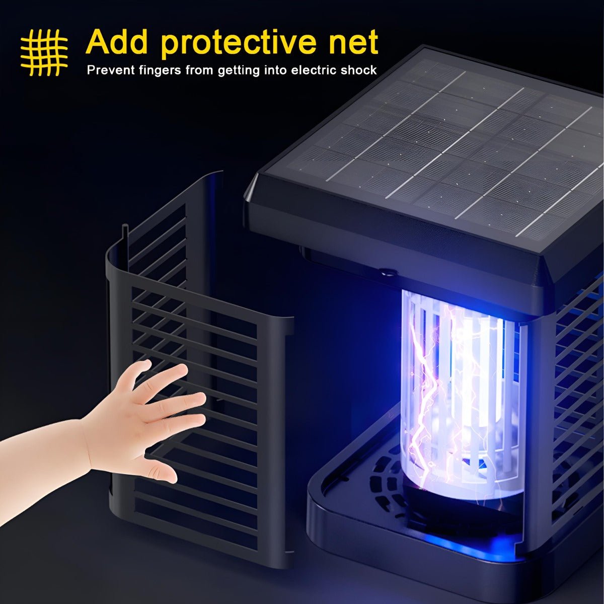 Solar Waterproof Outdoor Mosquito Bug Zapper Killer LED Hanging Lantern Lights