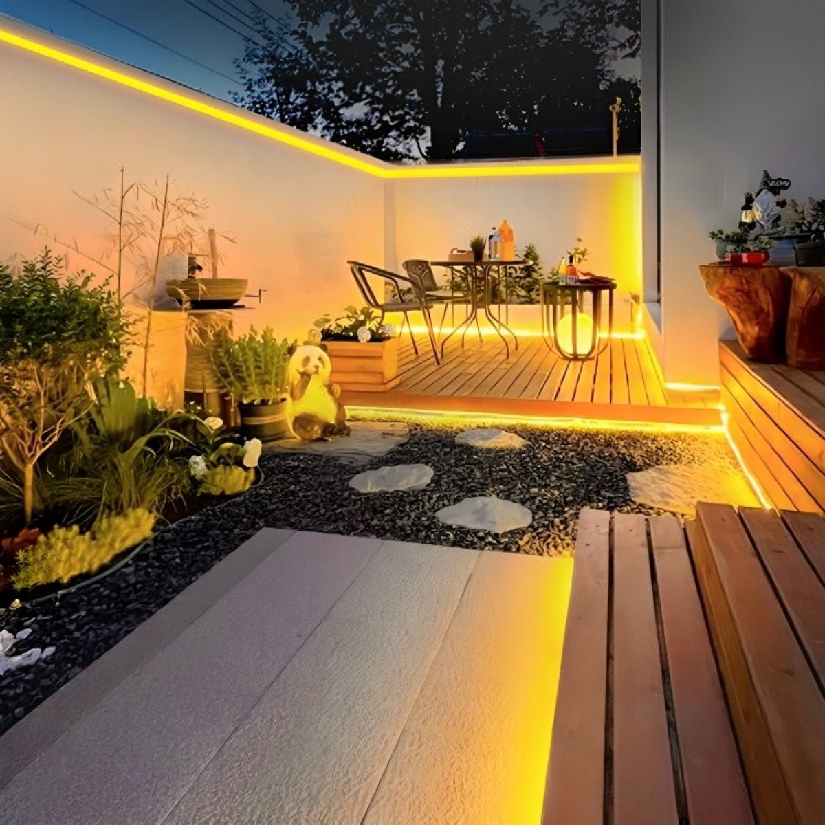Solar Waterproof Outdoor Recessed LED Linear LED Strip Light DIY