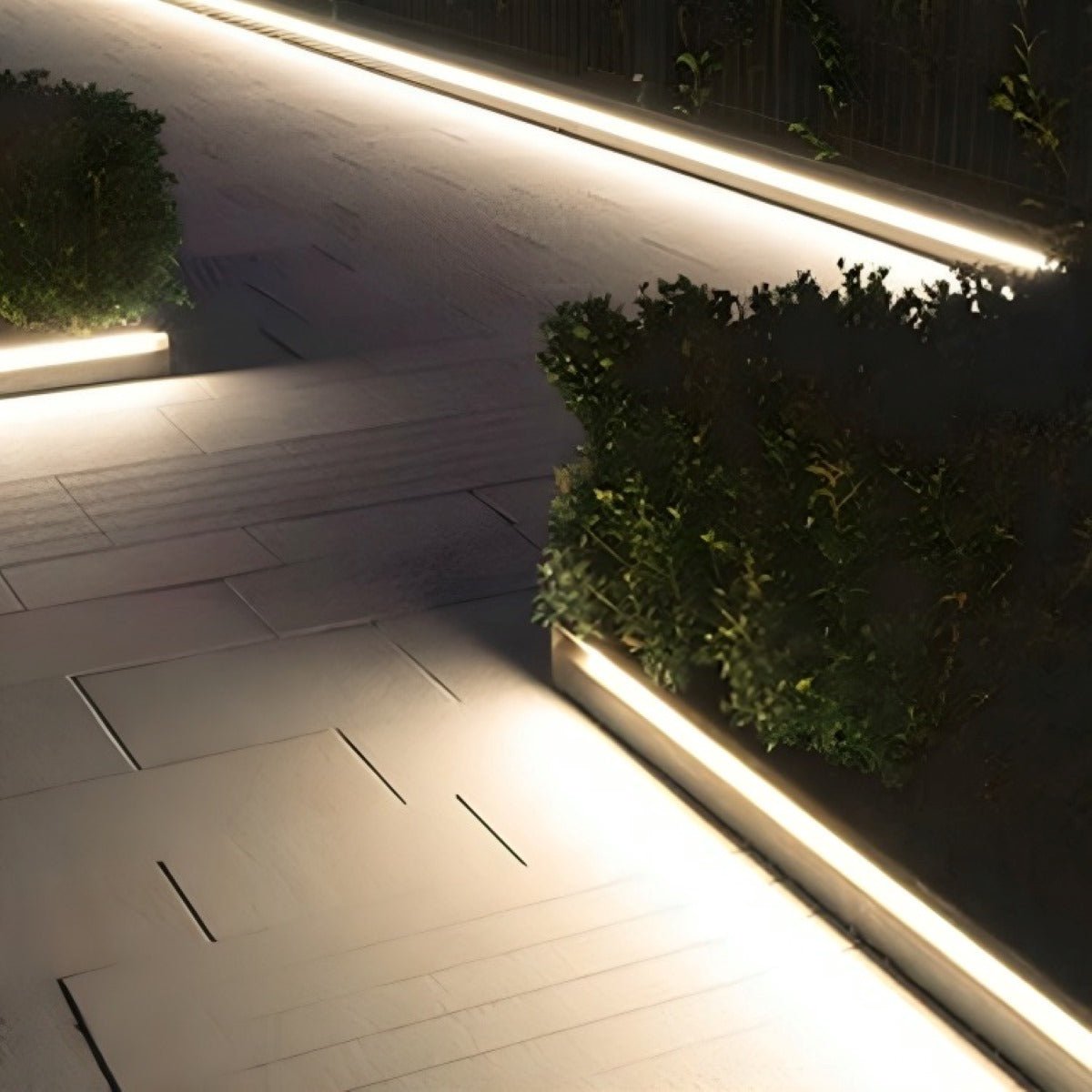 Solar Waterproof Outdoor Recessed LED Linear LED Strip Light DIY