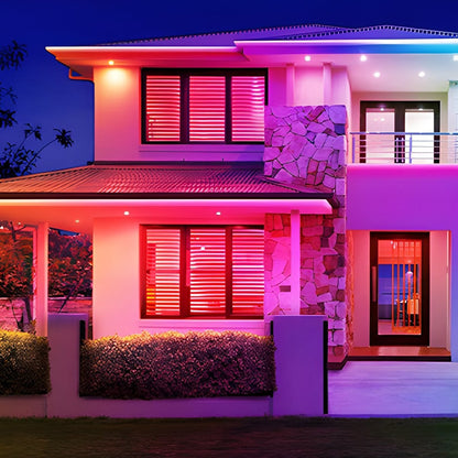Solar Waterproof Outdoor RGB Atmosphere Streamer Linear LED Strip Light 16.85 Ft