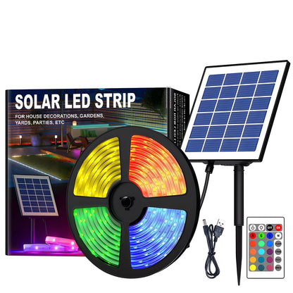 Solar Waterproof Outdoor RGB Atmosphere Streamer Linear LED Strip Light 16.85 Ft