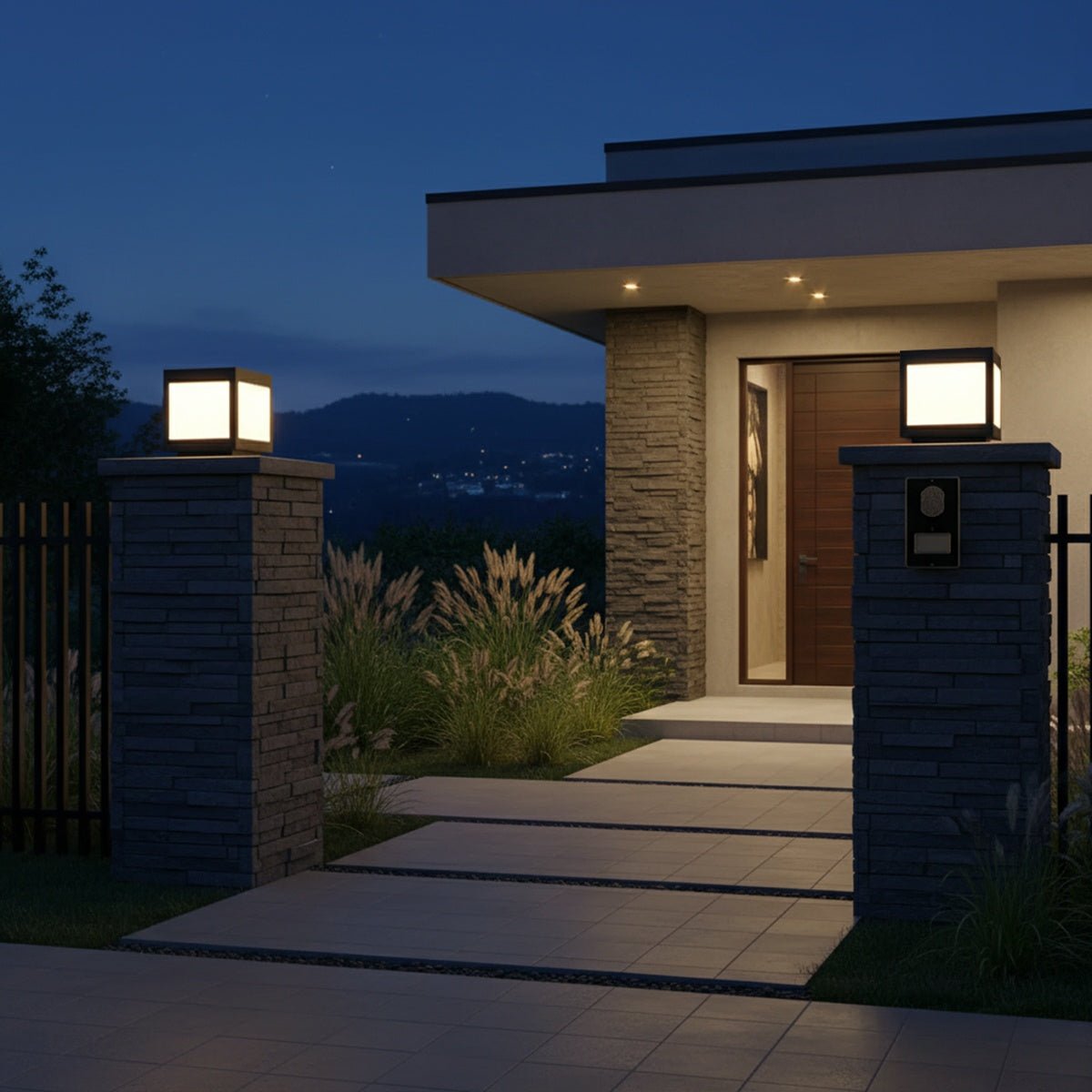 Solar Waterproof Post Cap Aluminum Column Pedestal Light - Flare Shack