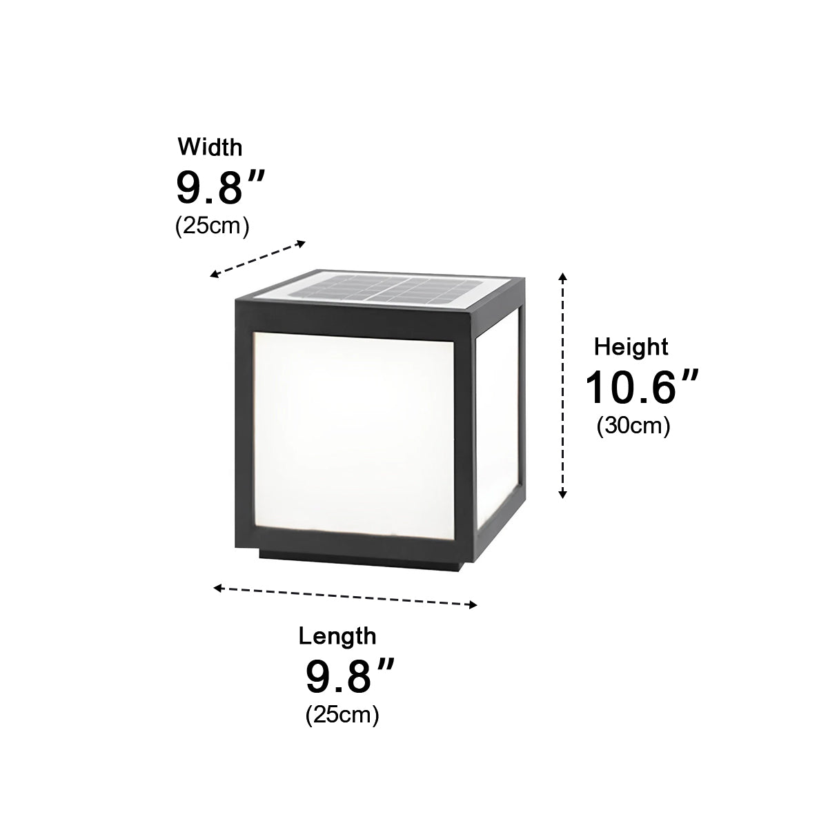 Waterproof Post Cap Aluminum Column Pedestal Light