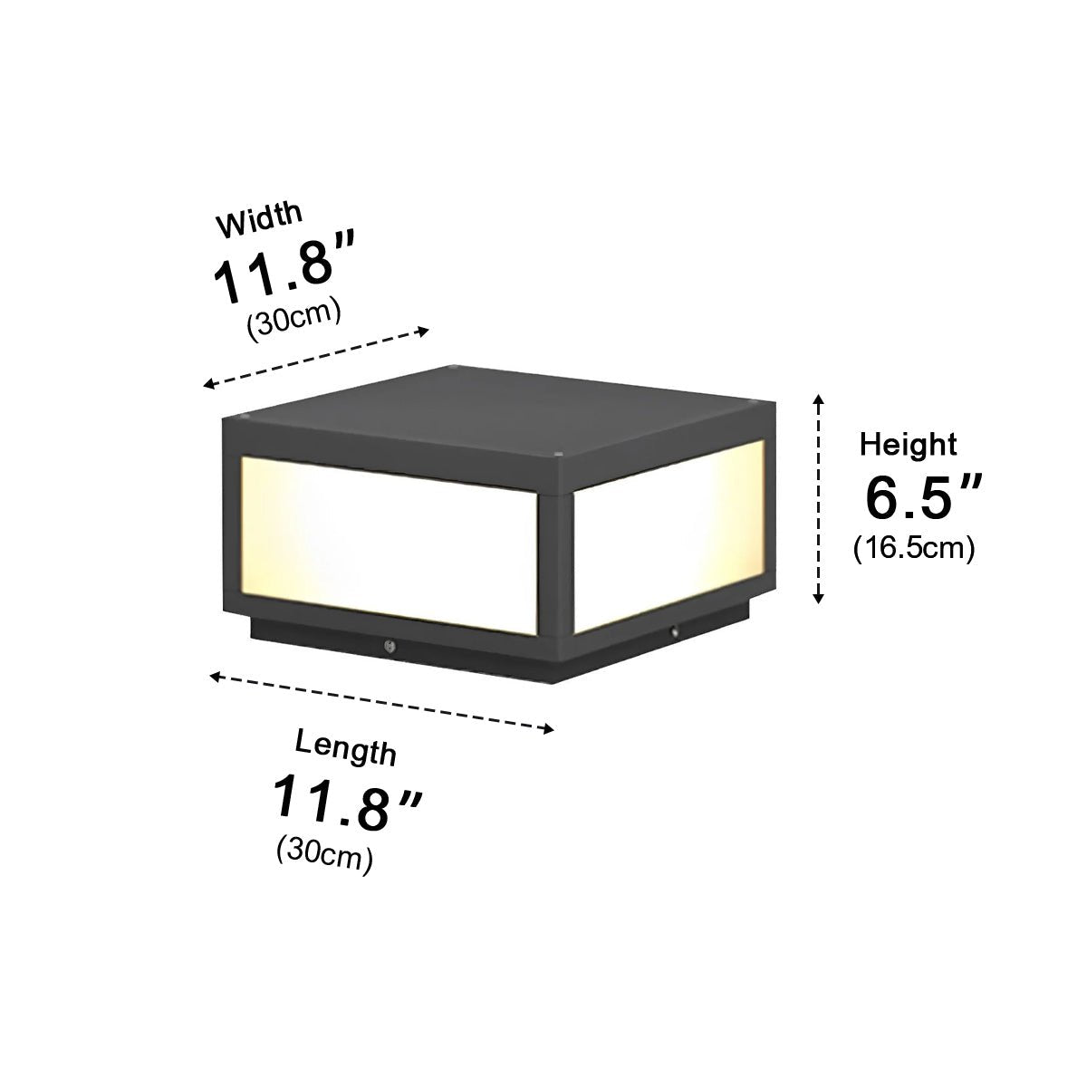 Modern Waterproof LED Fence Outdoor Post Cap Light