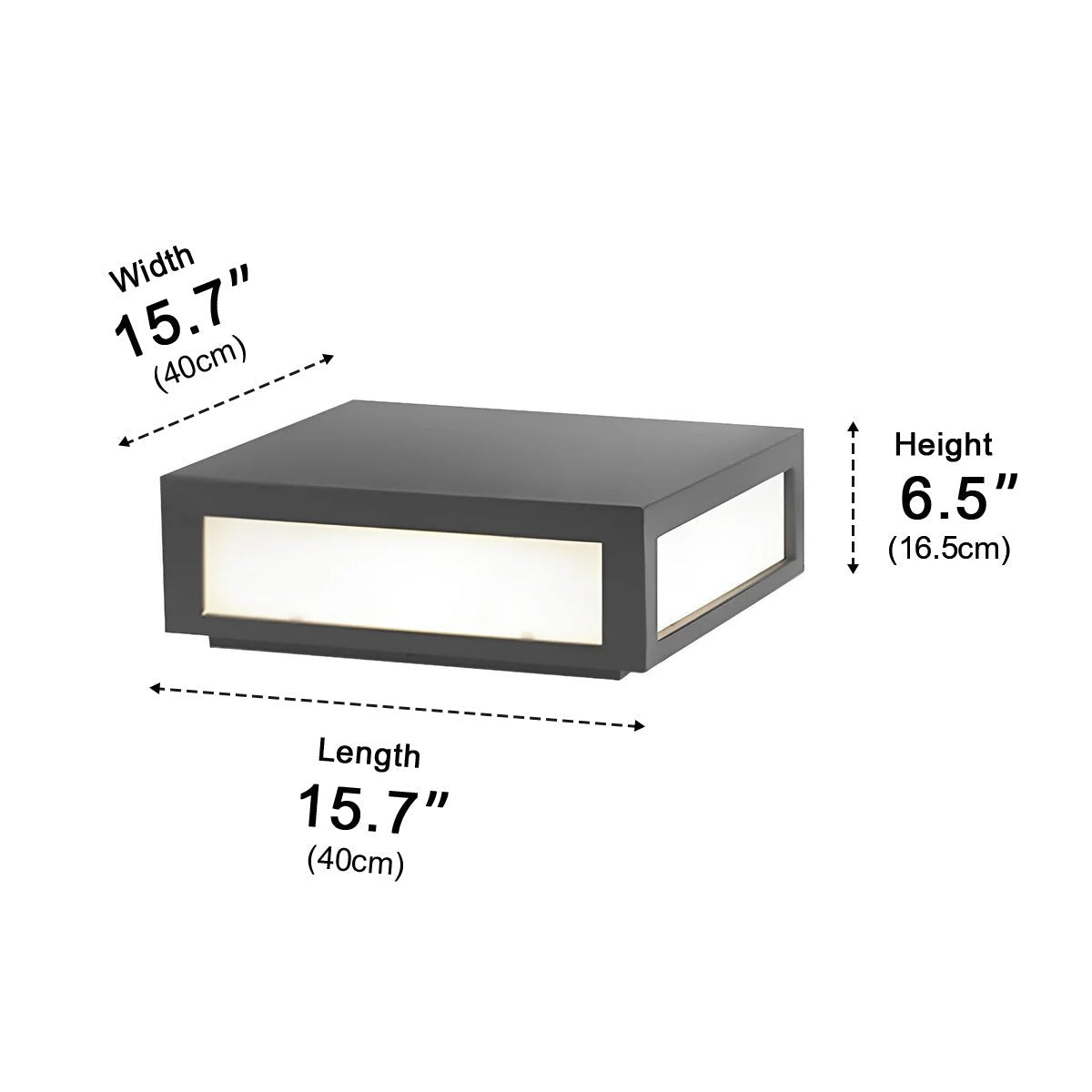 Waterproof Post Cap Aluminum Column Pedestal Light