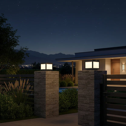 Waterproof Post Cap Aluminum Column Pedestal Light