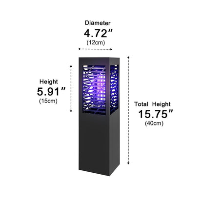 Solar Waterproof Rectangular LED Outdoor Mosquito Bug Zapper Killer Lawn Lights