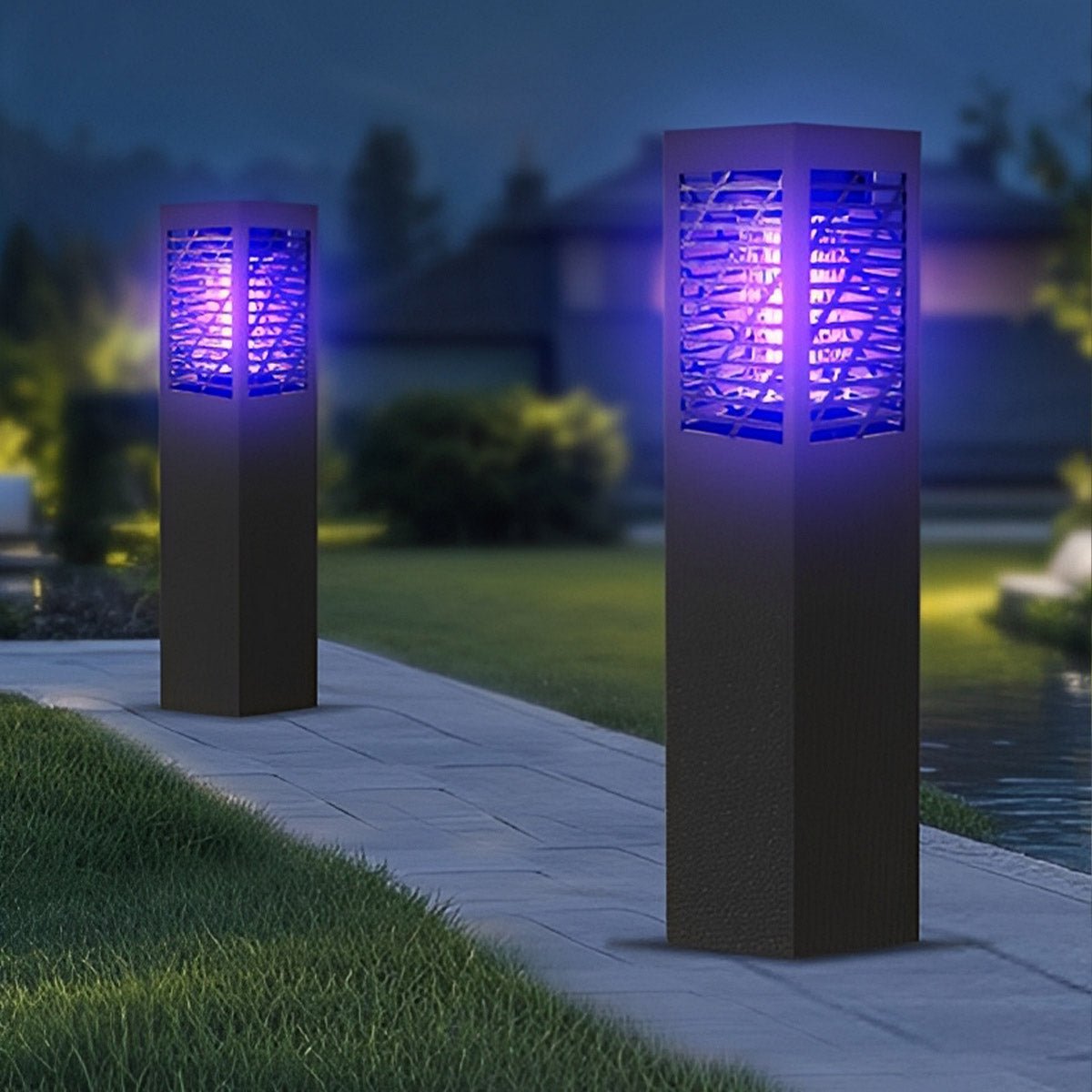 Solar Waterproof Rectangular LED Outdoor Mosquito Bug Zapper Killer Lawn Lights - Flare Shack