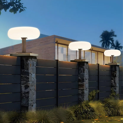 Solar Waterproof Round Removable LED Outdoor Post Lights - Free Installation - Flare Shack