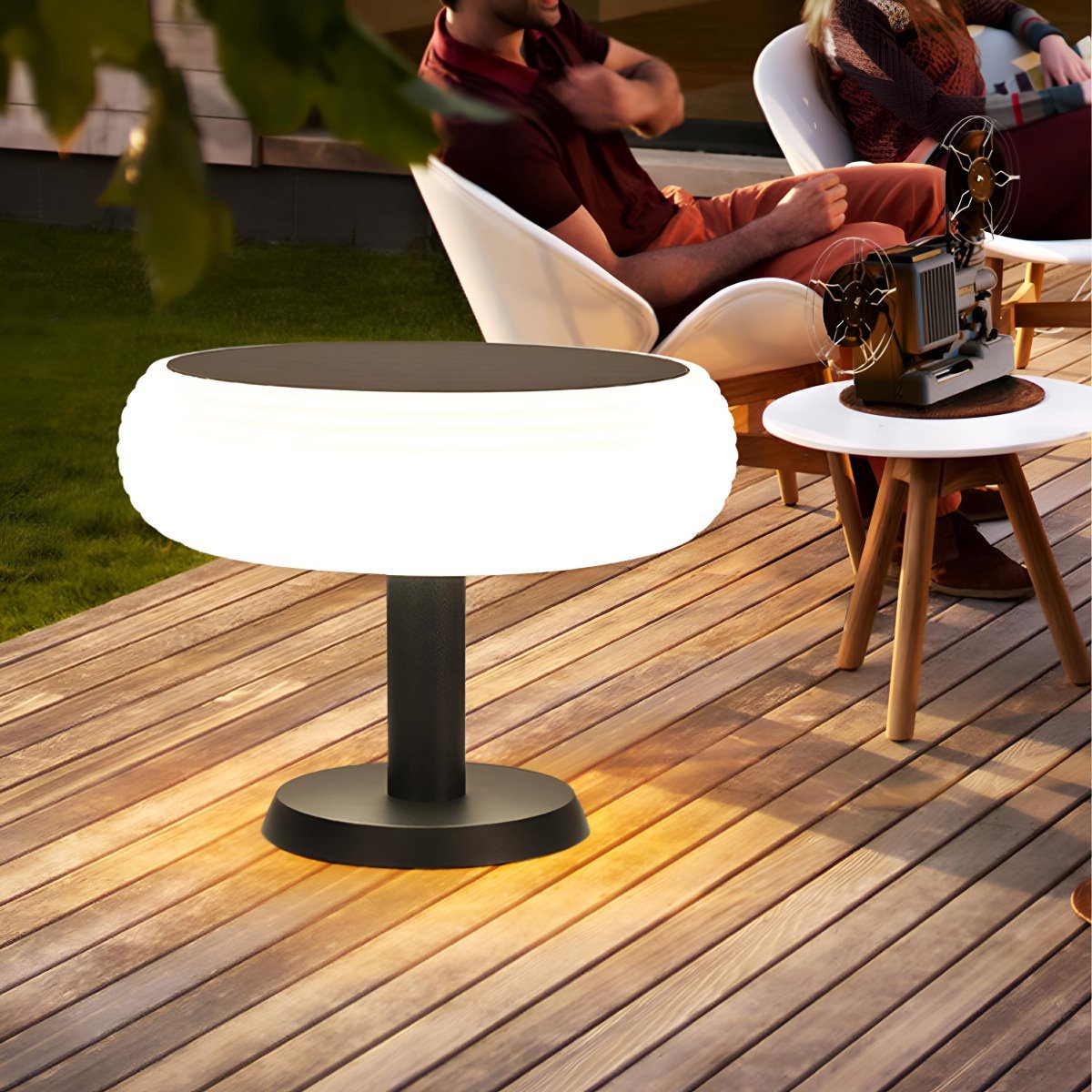 Solar Waterproof Round Removable LED Outdoor Post Lights - Free Installation - Flare Shack