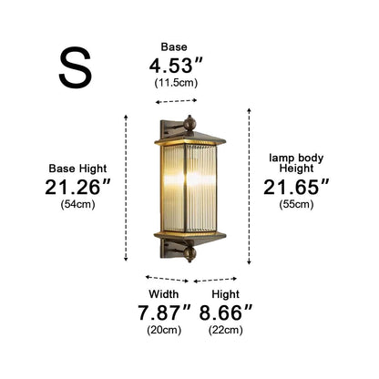 Waterproof Rustic Copper Outdoor LED Porch Wall Lights