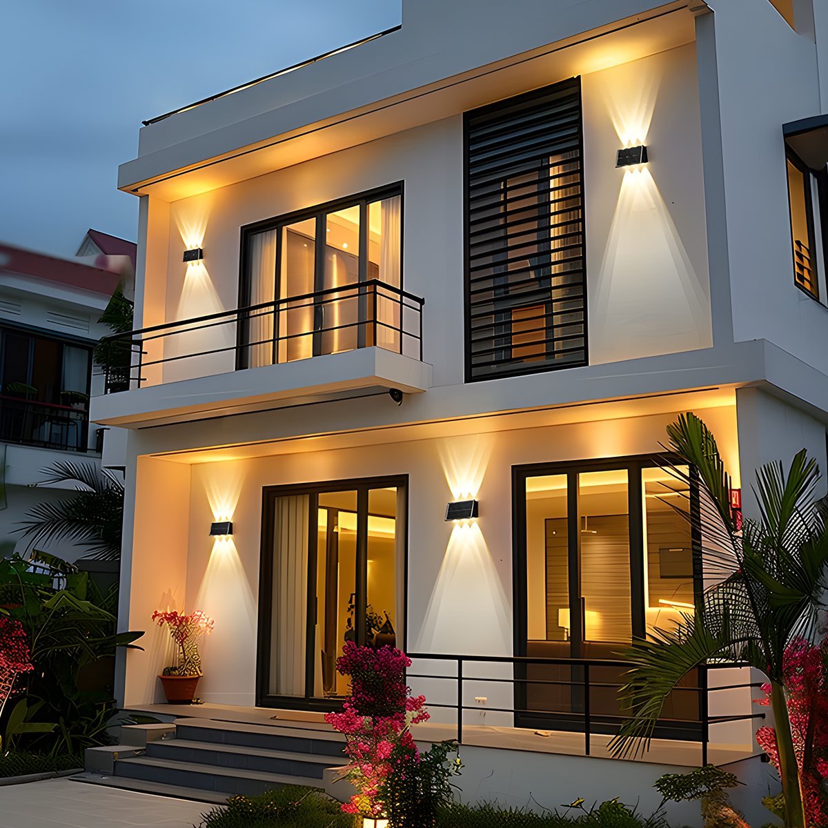 Solar Waterproof Up and Down LED Outdoor Wall Sconces - Flare Shack
