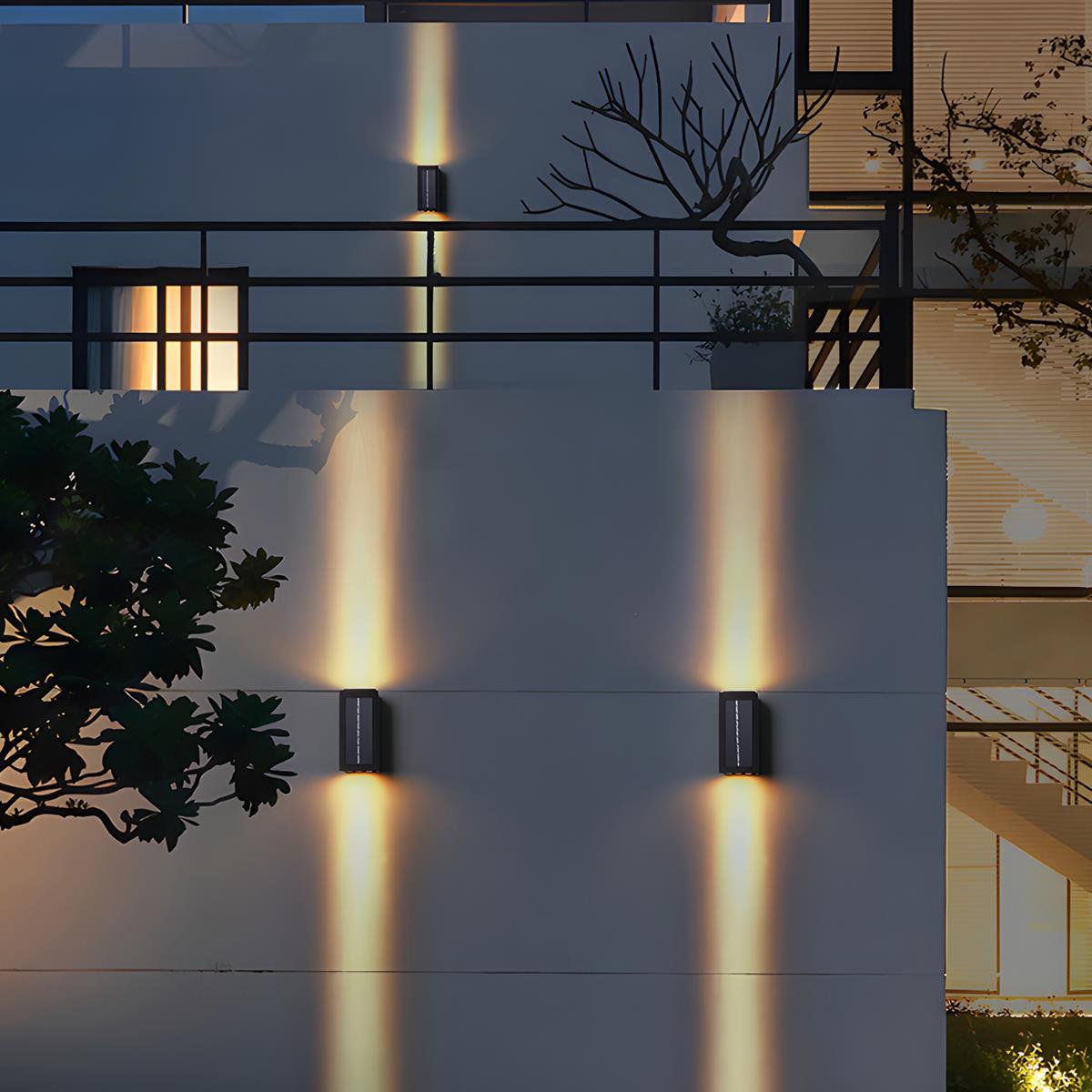 Solar Waterproof Up and Down LED Outdoor Wall Sconces - Flare Shack