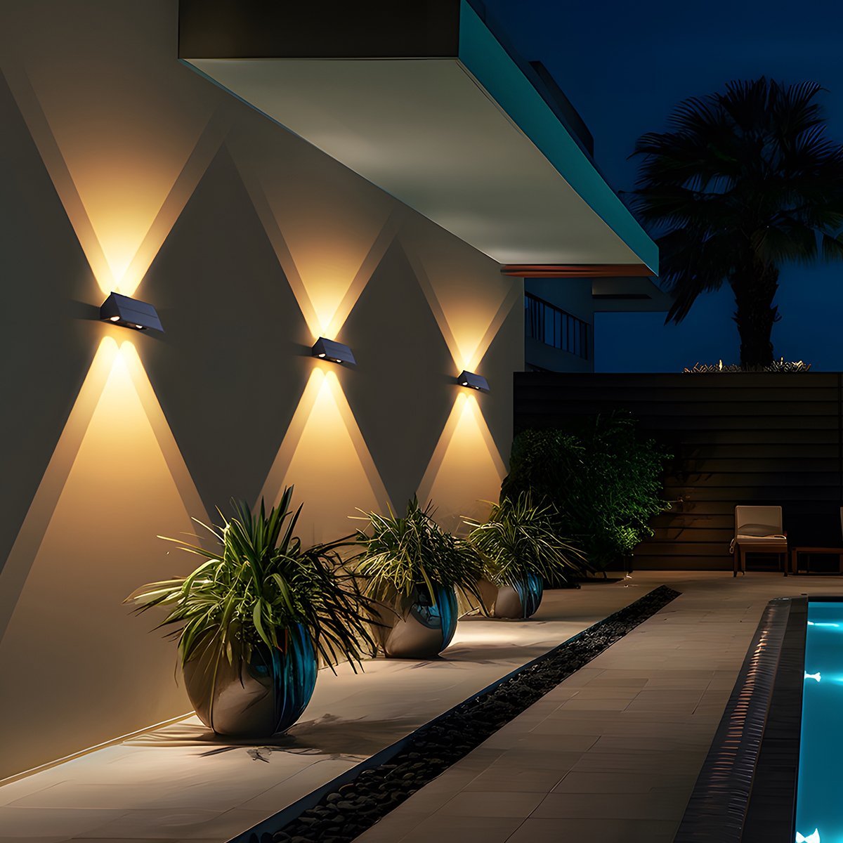 Solar Waterproof Up and Down LED Outdoor Wall Sconces