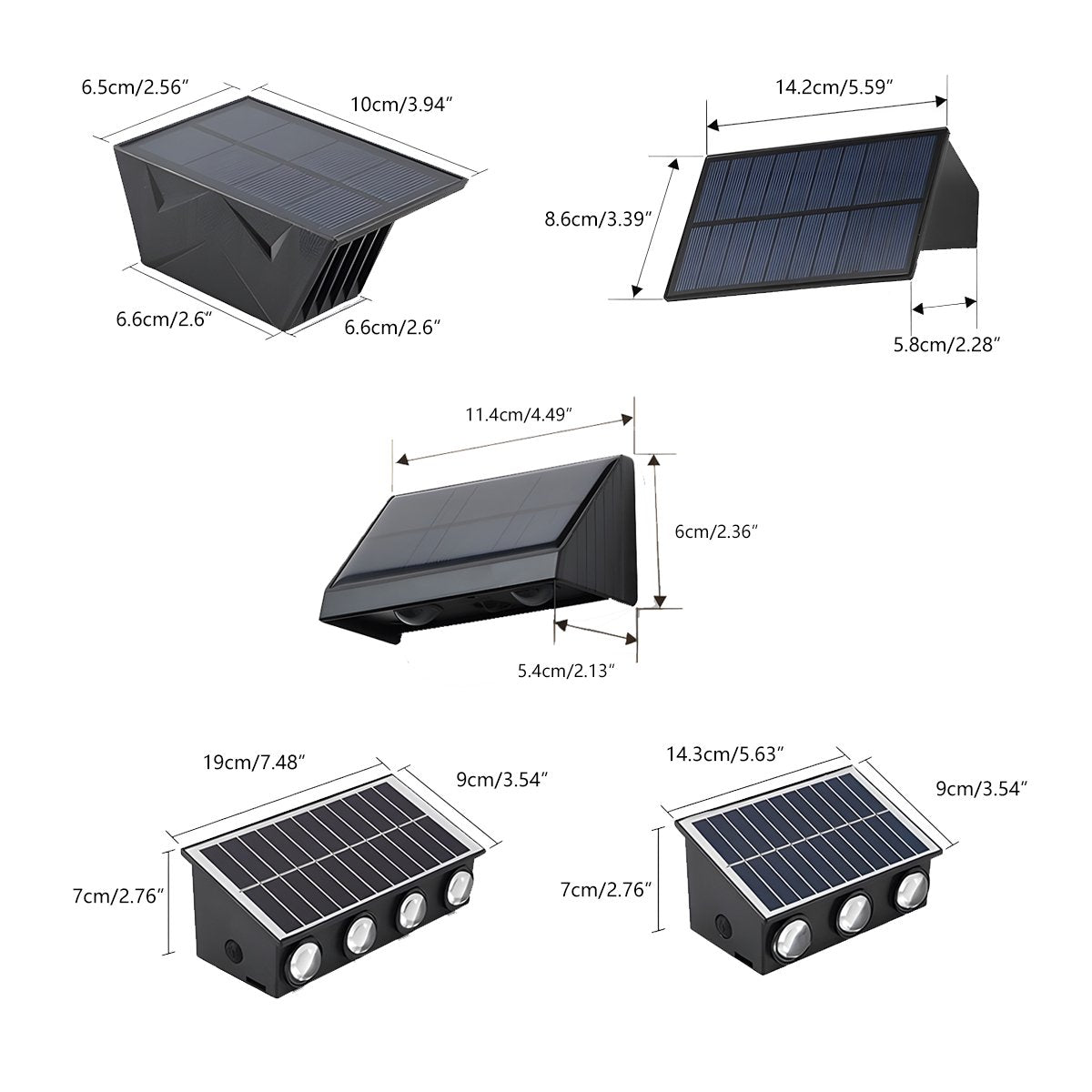 Solar Waterproof Up and Down LED Outdoor Wall Sconces