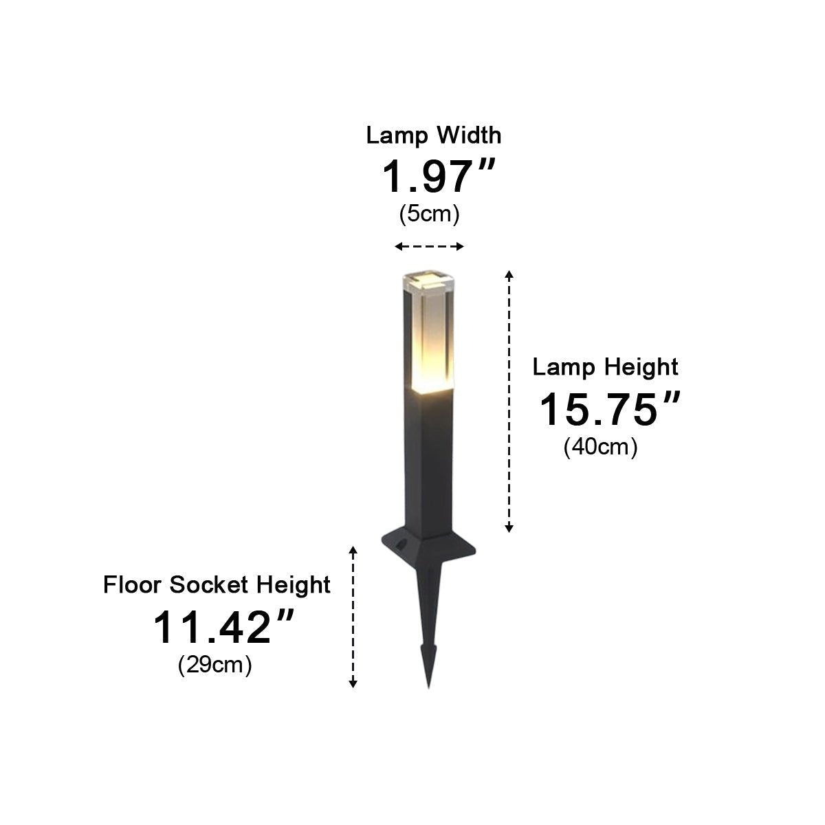 Square Column Modern LED Outdoor Pathway Lights