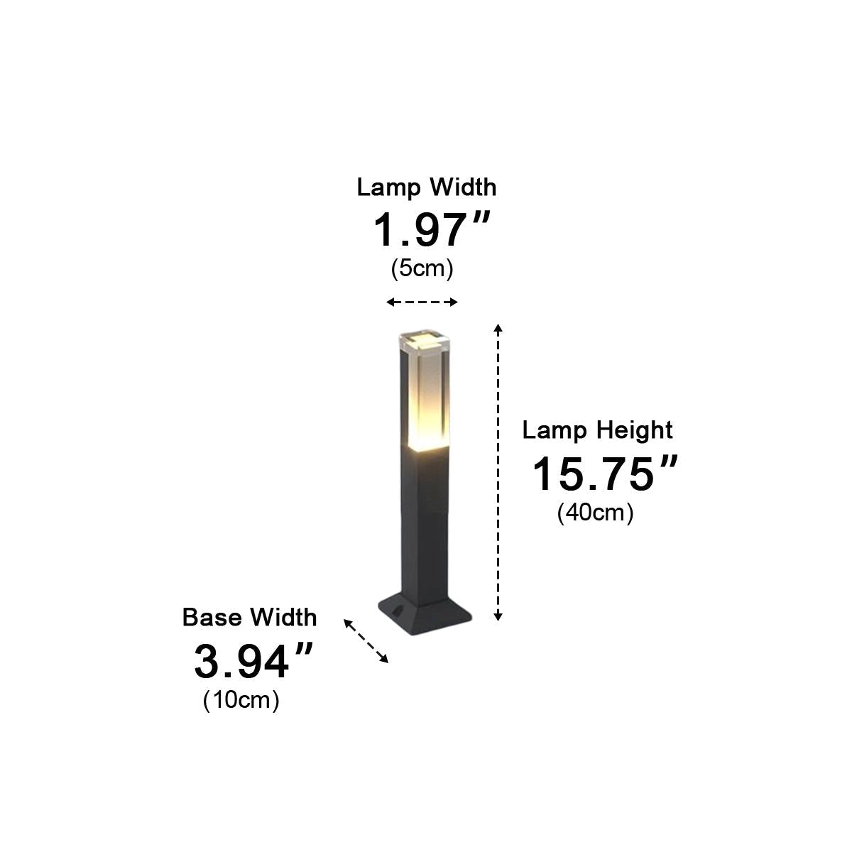 Square Column Modern LED Outdoor Pathway Lights