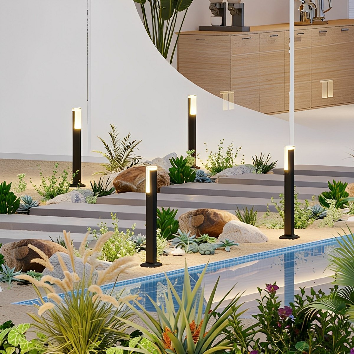 Square Column Modern LED Outdoor Pathway Lights - Flare Shack