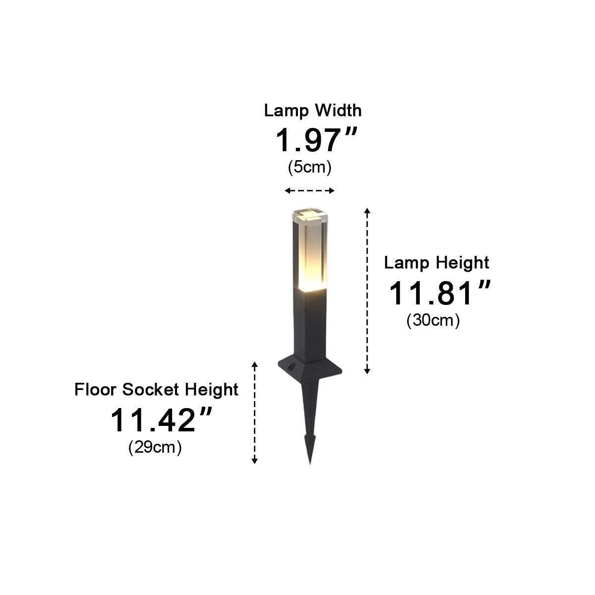 Square Column Modern LED Outdoor Pathway Lights