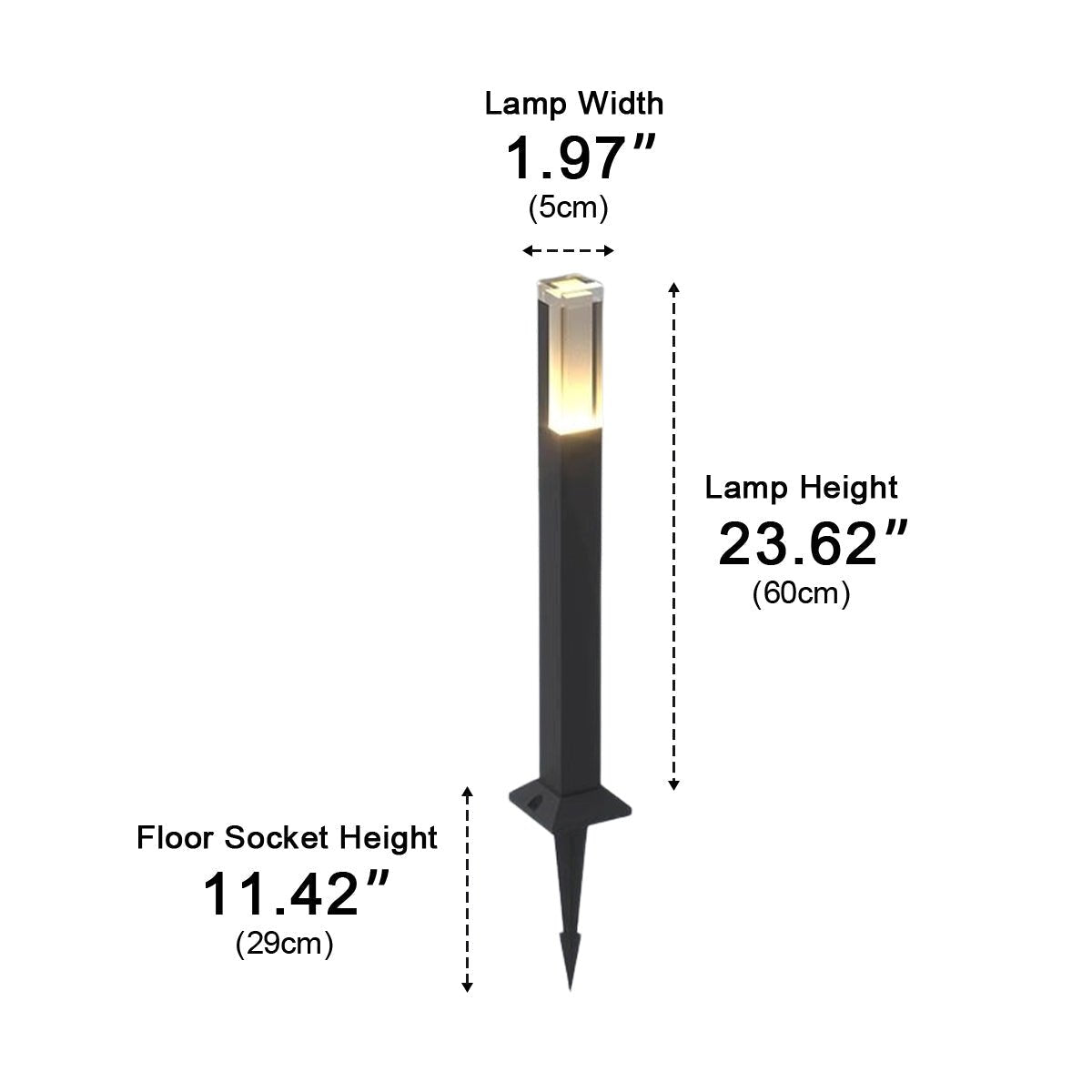 Square Column Modern LED Outdoor Pathway Lights