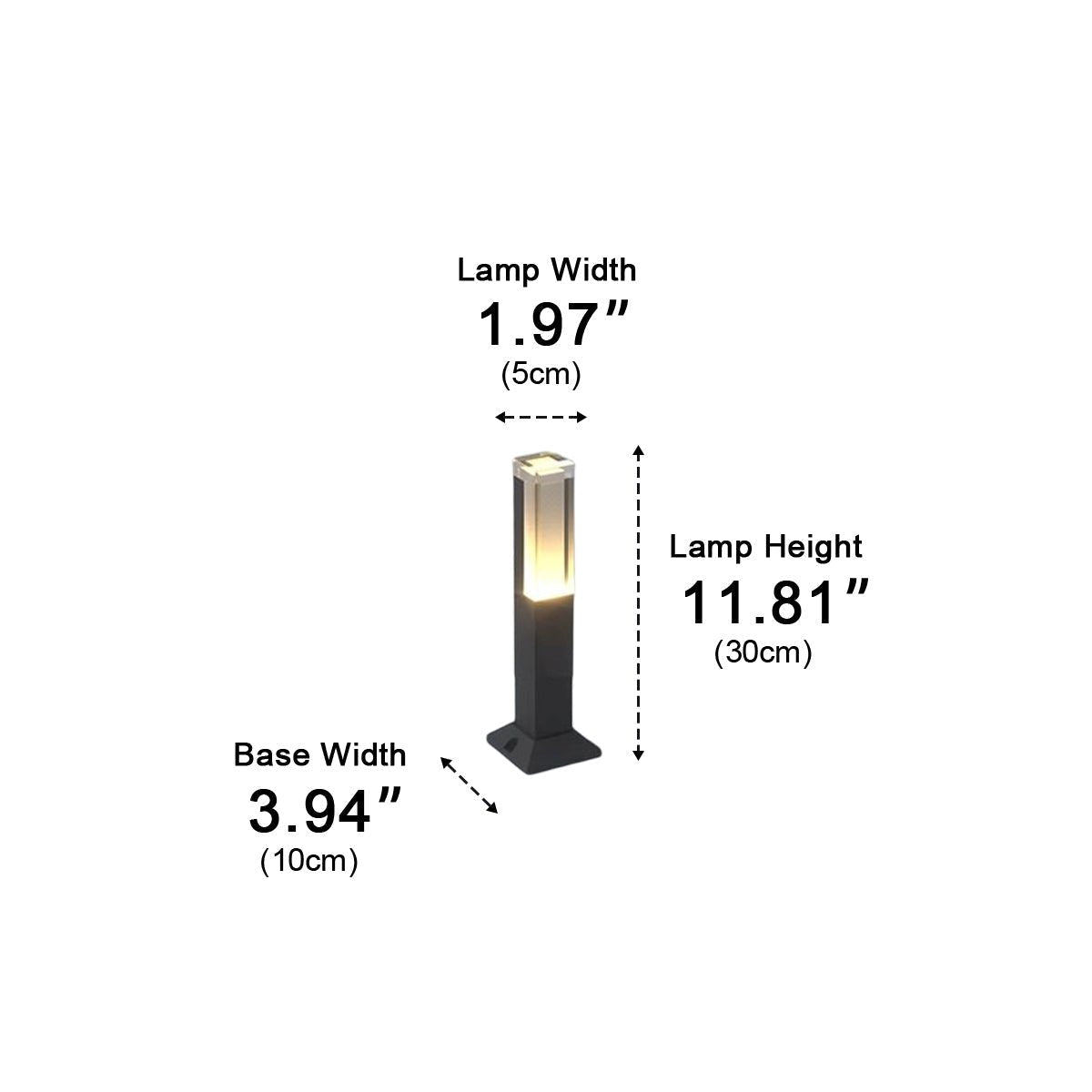 Square Column Modern LED Outdoor Pathway Lights