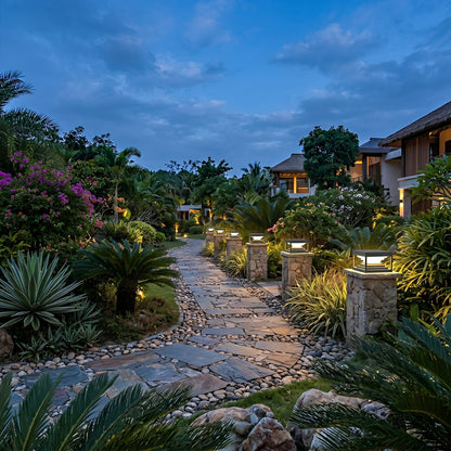 Square Geometric LED Modern Outdoor Post Light - Flare Shack