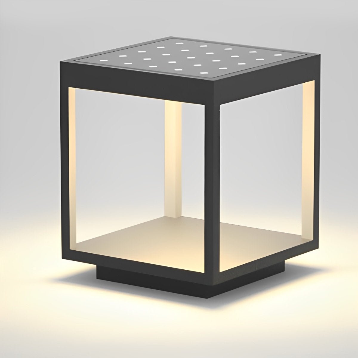 Square Hollow Frame Waterproof LED Courtyard Post Cap Light