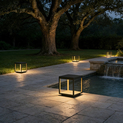 Square Hollow Frame Waterproof LED Outdoor Post Cap Light