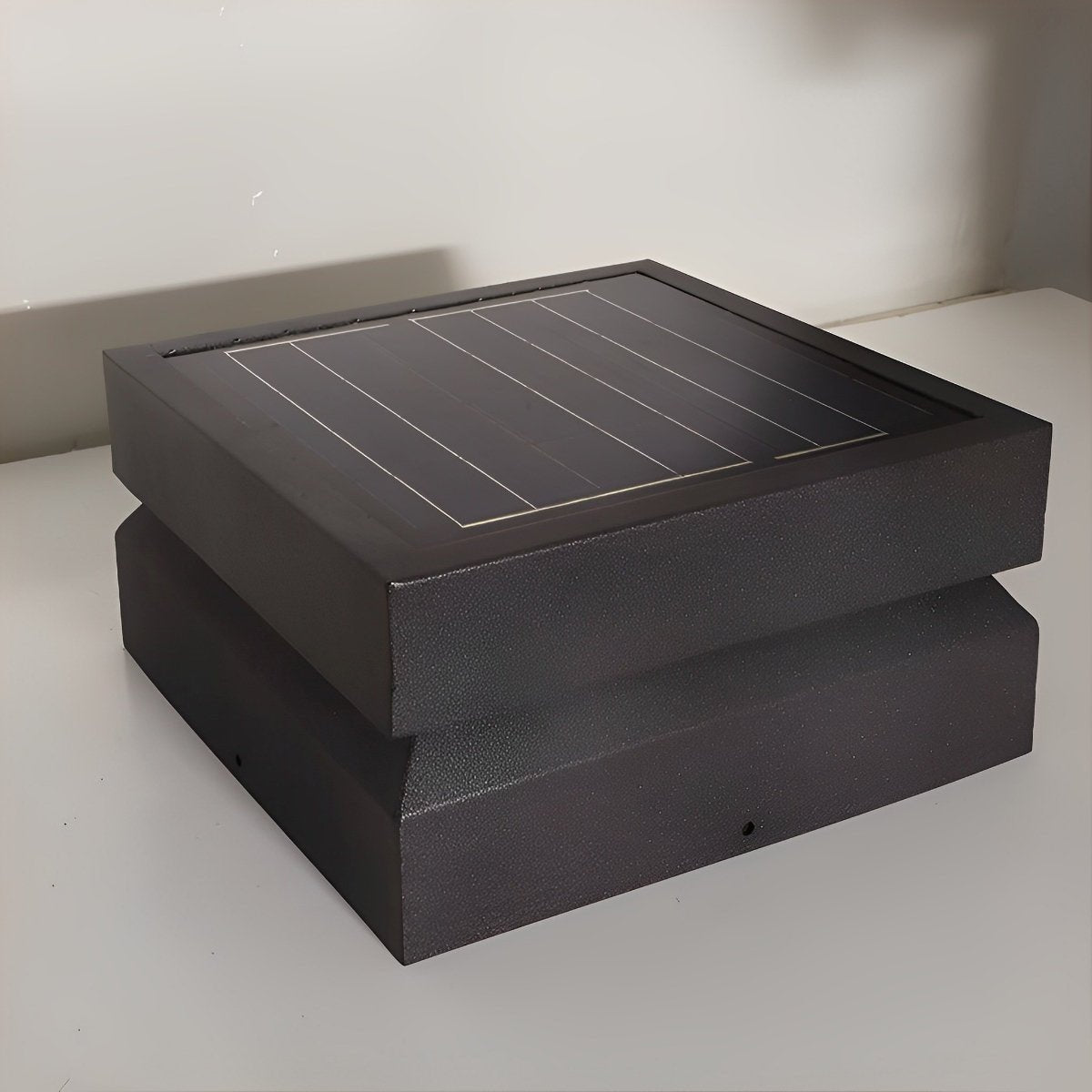 Square LED 16w Waterproof Black Modern Solar Post Caps Lights - Flare Shack